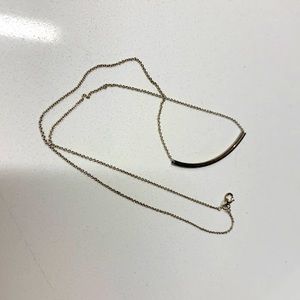 Silver bar necklace